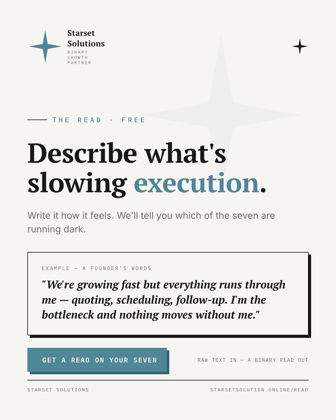 Describe what's slowing execution.