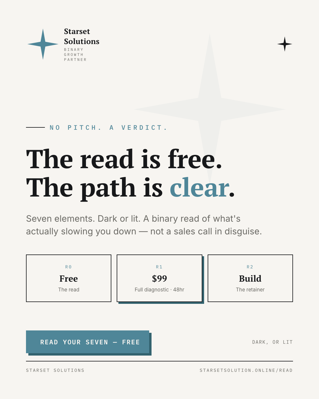 The read is free. The path is clear.